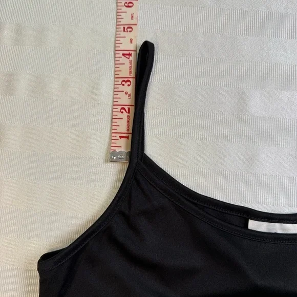 Jalete Y2K Vintage Black Spaghetti Strap Slip Dress Sz M USA Made - Picture 9 of 10